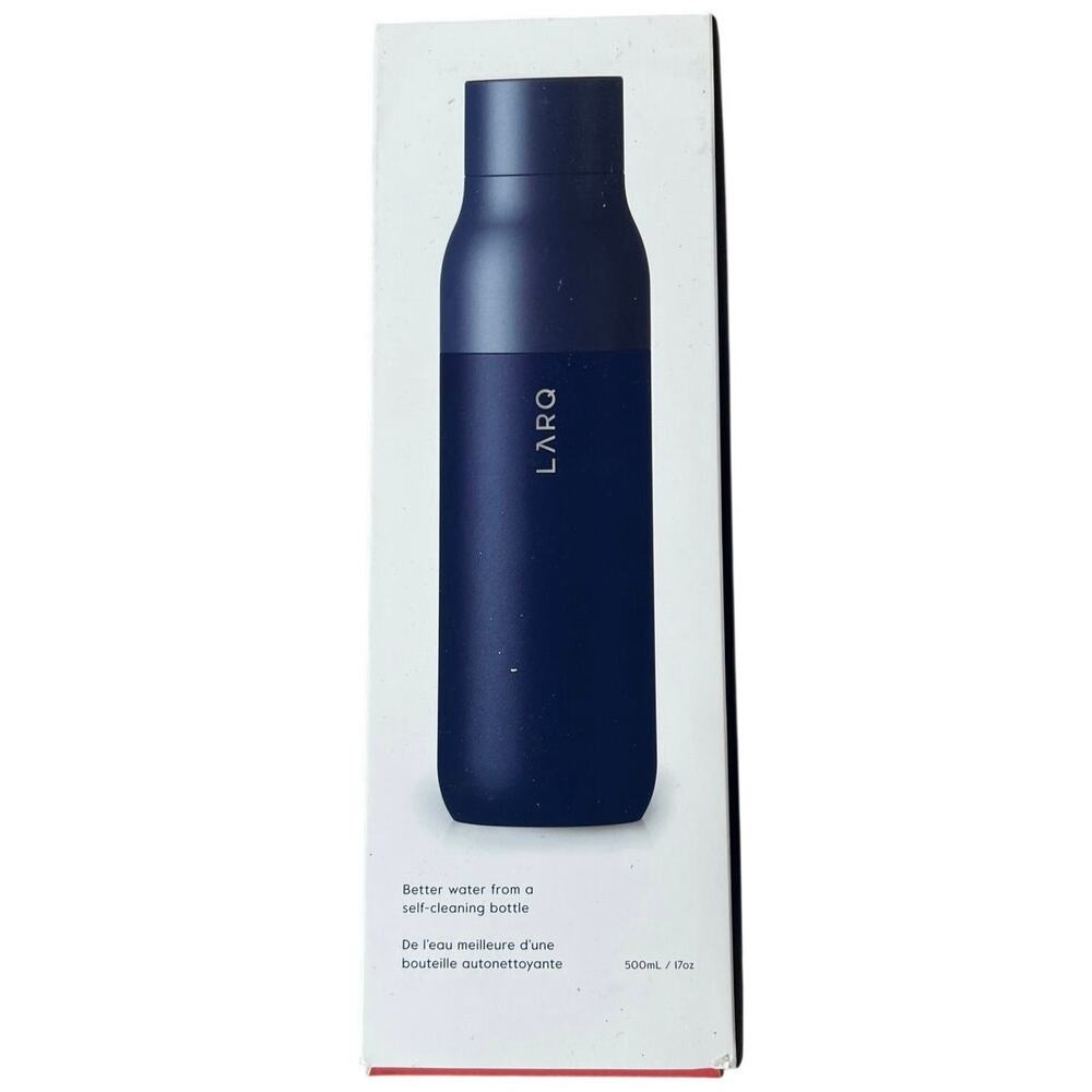 LARQ Water Bottle 31 Fl Oz Blue Stainless Steel Vacuum Insulated Screw-on Lid